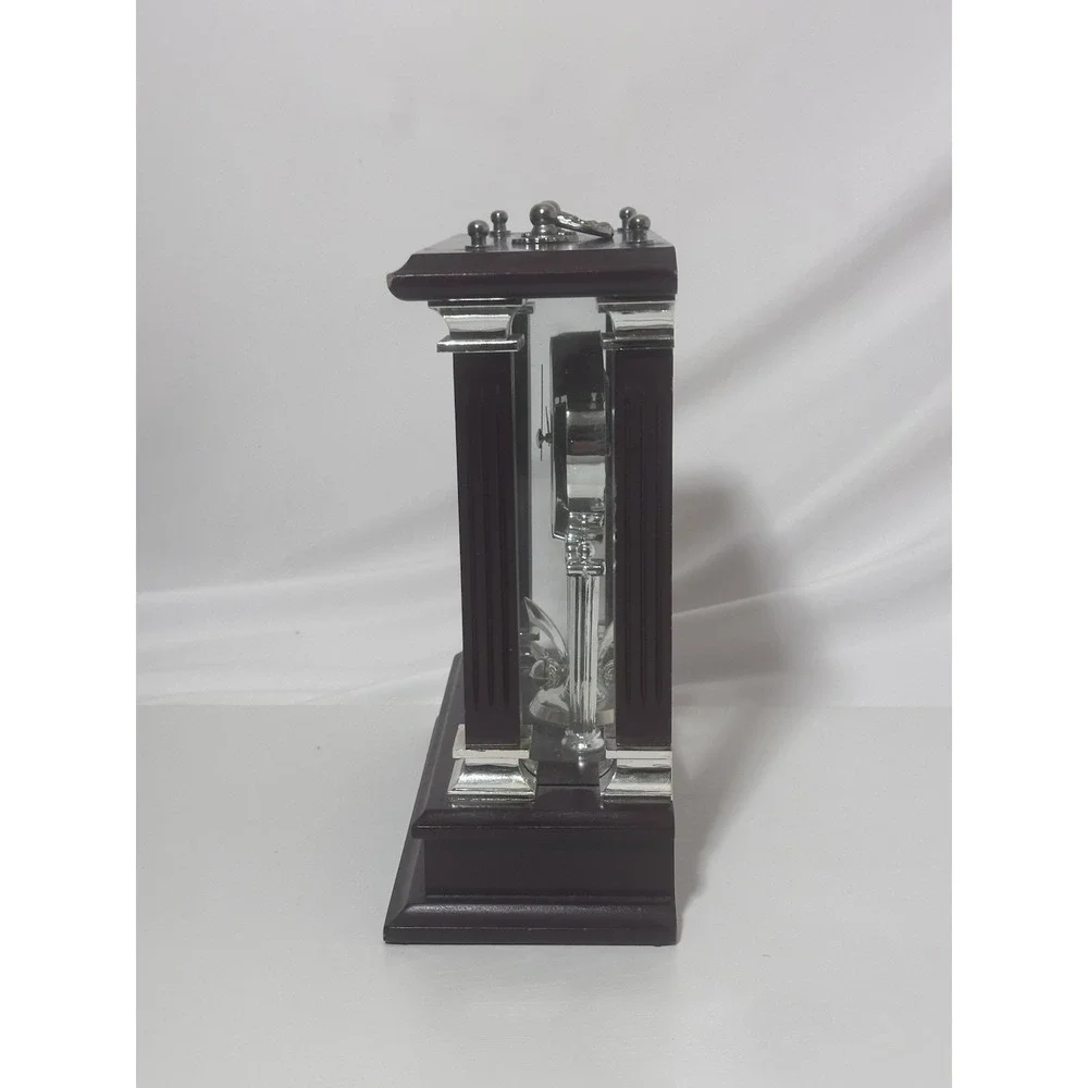 wallace silversmith carriage mantle quartz battery operated clock